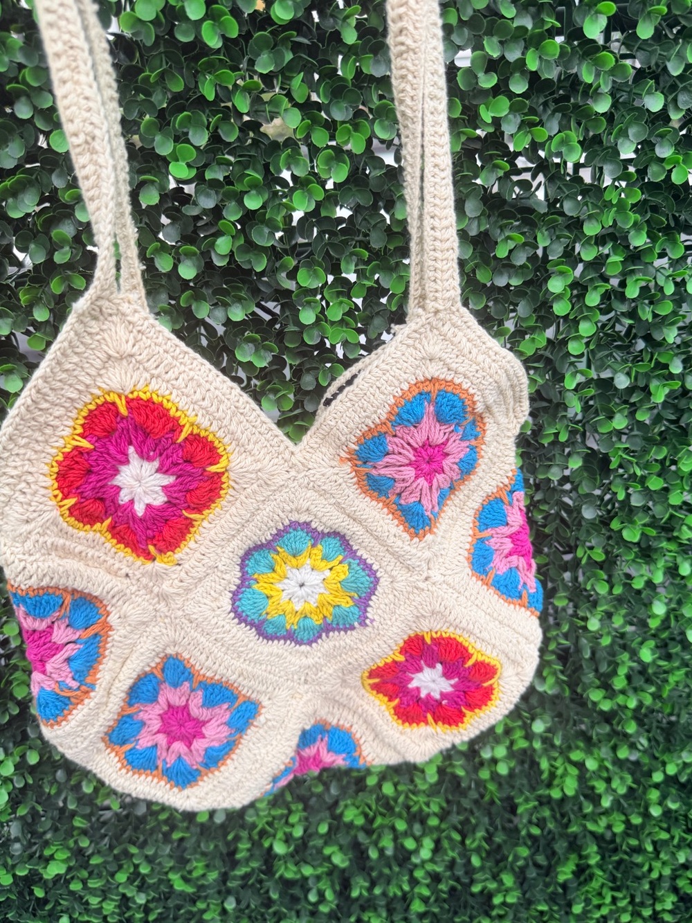 Balabooste Paris Crochet Satchel Flower Tote Bag